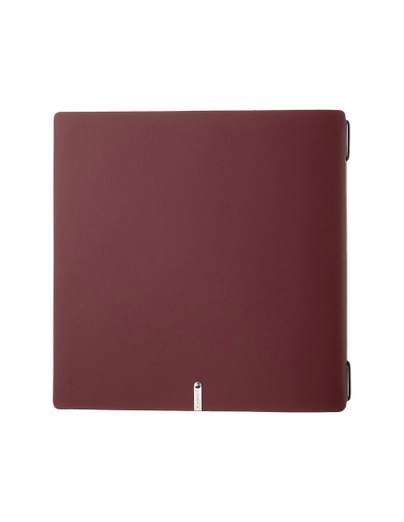 Porta Menu QUADRATO (23x23,1 cm) stampa bassorilievo 2 buste (4 facciate) elastico nero PORTOFINO BORDEAUX