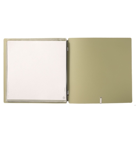 Porta Menu QUADRATO (23x23,1 cm) stampa bassorilievo 2 buste (4 facciate) elastico nero PORTOFINO SALVIA