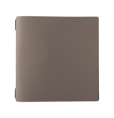 Porta Menu QUADRATO (23x23,1 cm) stampa bassorilievo 2 buste (4 facciate) elastico nero PORTOFINO TORTORA