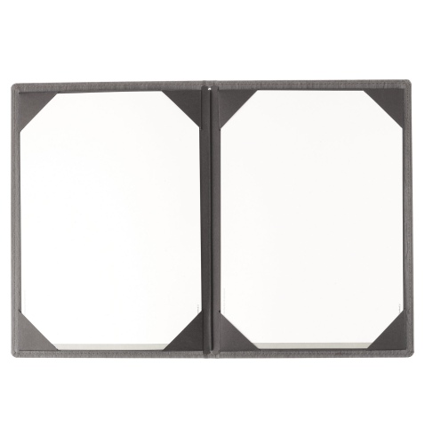 Porta Menu WOOD A4 (23,2x32 cm) - cornicetta (4 facciate) - senza scritta - colore EBANO