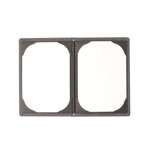 Porta Menu WOOD A5 (16,5x23,4 cm) - cornicetta (4 facciate) - senza scritta - colore EBANO