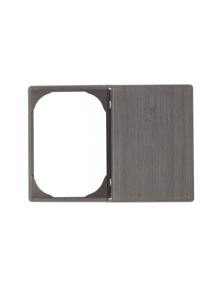 Porta Menu WOOD A5 (16,5x23,4 cm) - cornicetta (4 facciate) - senza scritta - colore EBANO