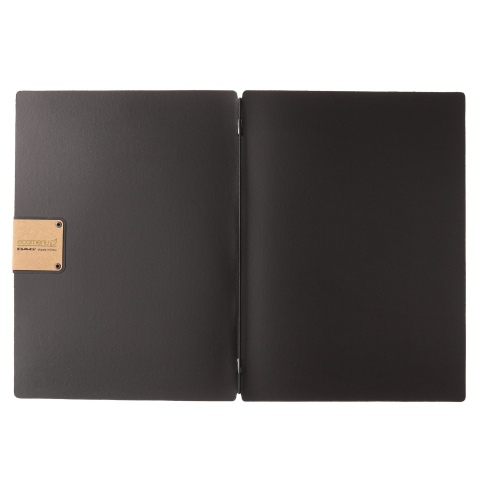 Porta Menu A4 (23,2x31,8 cm) etichetta PATCH "menu" solo elastico nero PORTOFINO NERO