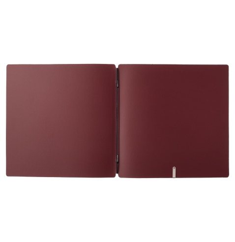 Porta Menu QUADRATO (23x23,1 cm) senza etichetta solo elastico nero PORTOFINO BORDEAUX