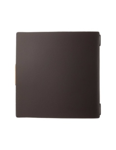 Porta Menu QUADRATO (23x23,1 cm) etichetta PATCH "personalizzata" (minimo 18 pezzi) 2 buste (4 facciate) elastico nero PORTOFINO 2