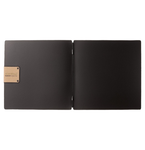 Porta Menu QUADRATO (23x23,1 cm) etichetta PATCH "personalizzata" (minimo 18 pezzi) solo elastico nero PORTOFINO NERO