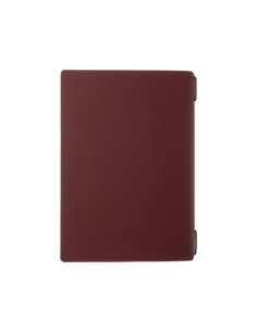 Porta Menu A5 (16,5x23,1 cm) etichetta PATCH "menu" cornicetta (4 facciate) elastico nero PORTOFINO BORDEAUX 2