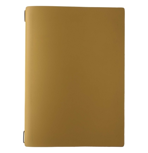 Porta Menu A4 (23,2x31,8 cm) senza etichetta cornicetta (4 facciate) elastico nero PORTOFINO OCRA