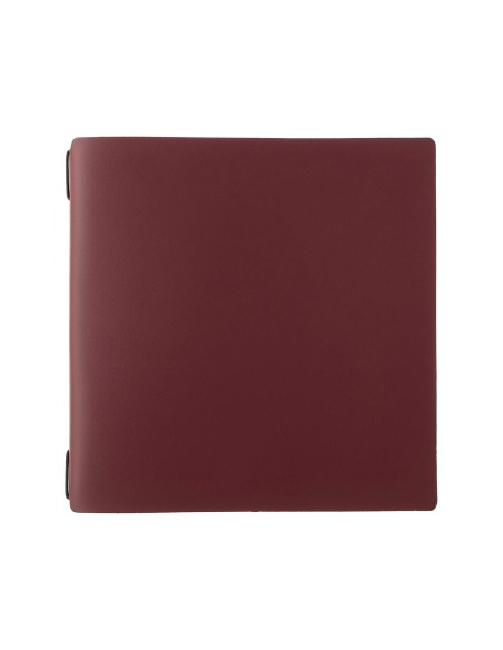 Porta Menu QUADRATO (23x23,1 cm) senza etichetta cornicetta (4 facciate) elastico nero PORTOFINO BORDEAUX