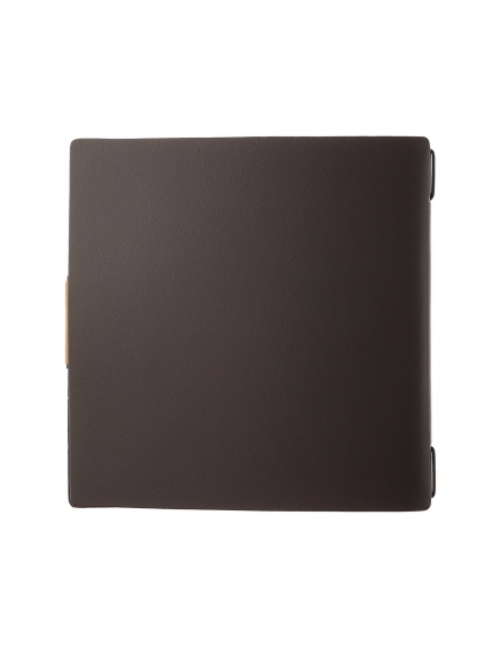 Porta Menu QUADRATO (23x23,1 cm) etichetta PATCH "personalizzata" (minimo 18 pezzi) cornicetta (4 facciate) elastico nero PORTOF
