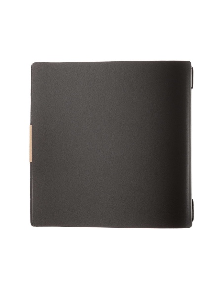 Porta Menu QUADRATO (23x23,1 cm) etichetta PATCH "menu" cornicetta (4 facciate) elastico nero PORTOFINO NERO