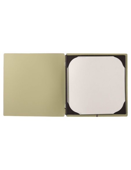 Porta Menu QUADRATO (23x23,1 cm) senza etichetta cornicetta (4 facciate) elastico nero PORTOFINO SALVIA