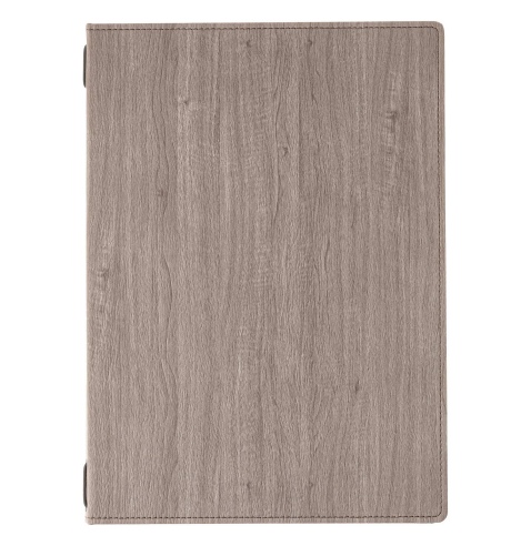Porta Menu WOOD A4 (23,2x32 cm) - solo elastico - stampa bassorilievo - colore NOCE