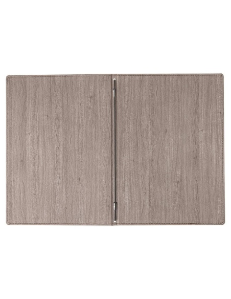 Porta Menu WOOD A4 (23,2x32 cm) - solo elastico - stampa bassorilievo - colore NOCE