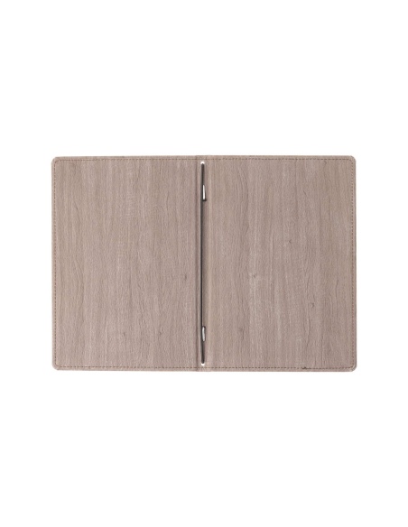 Porta Menu WOOD A5 (16,5x23,4 cm) - solo elastico - stampa bassorilievo - colore NOCE