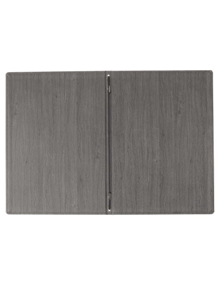 Porta Menu WOOD A4 (23,2x32 cm) - solo elastico - senza scritta - colore EBANO