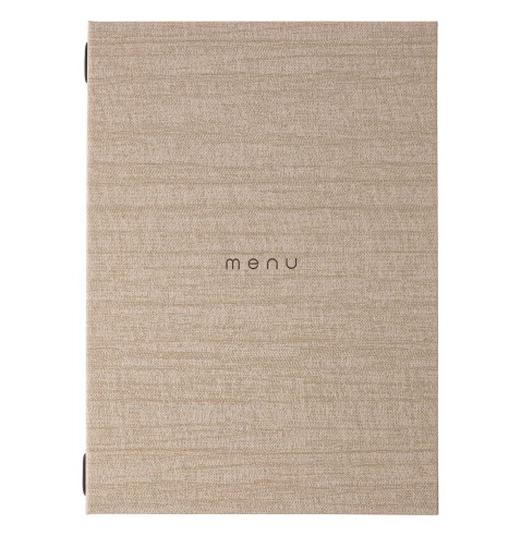 Porta Menu ITALY A4 (23,2x32 cm) - cornicetta (4 facciate) - scritta menu - colore AVORIO