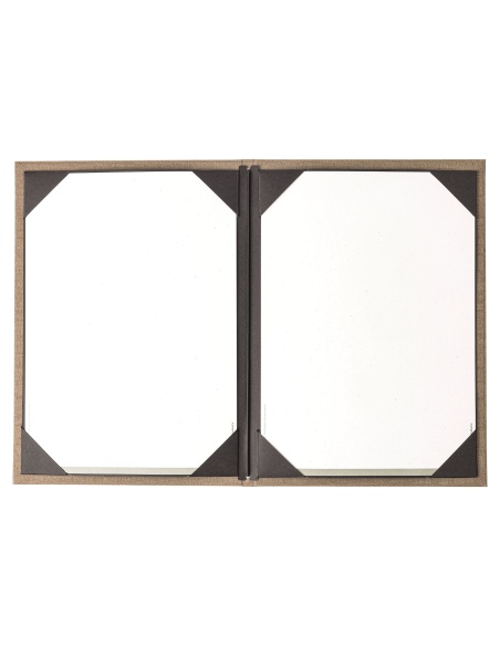 Porta Menu ITALY A4 (23,2x32 cm) - cornicetta (4 facciate) - scritta menu - colore AVORIO