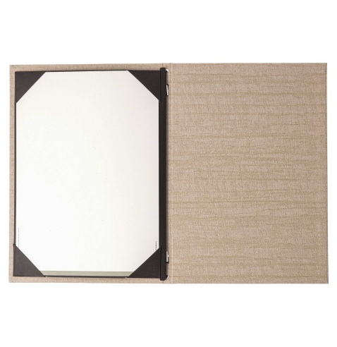 Porta Menu ITALY A4 (23,2x32 cm) - cornicetta (4 facciate) - scritta menu - colore AVORIO