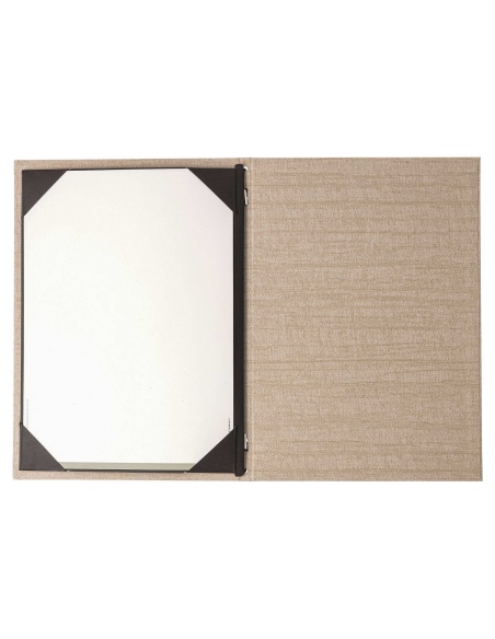 Porta Menu ITALY A4 (23,2x32 cm) - cornicetta (4 facciate) - scritta menu - colore AVORIO