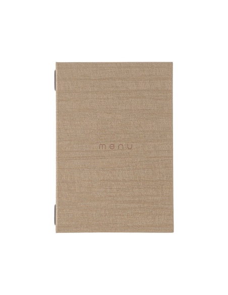Porta Menu ITALY A5 (16,5x23,4 cm) - solo elastico - scritta menu - colore SABBIA