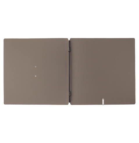 Porta Menu QUADRATO (23x23,1 cm) etichetta METAL "personalizzata" (minimo 18 pezzi) solo elastico nero BICOLOR COCOA