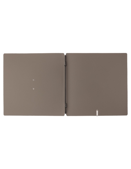 Porta Menu QUADRATO (23x23,1 cm) etichetta METAL "personalizzata" (minimo 18 pezzi) solo elastico nero BICOLOR COCOA