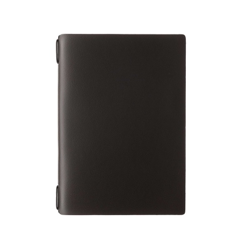 Porta Menu A5 (16,5x23,1 cm) senza etichetta cornicetta (4 facciate) elastico nero PORTOFINO NERO