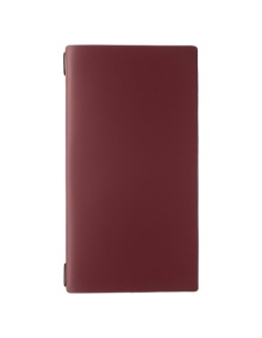 Porta Menu A4 SLIM (17,4x31,8 cm) senza etichetta cornicetta (4 facciate) elastico nero PORTOFINO BORDEAUX