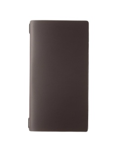 Porta Menu A4 SLIM (17,4x31,8 cm) senza etichetta cornicetta (4 facciate) elastico nero PORTOFINO MARRONE
