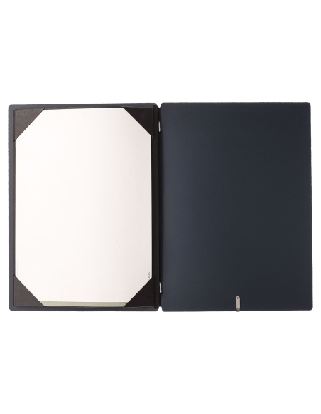 Porta Menu A4 (23,2x31,8 cm) senza etichetta cornicetta (4 facciate) elastico nero PORTOFINO BLU