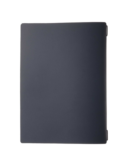 Porta Menu A4 (23,2x31,8 cm) etichetta PATCH "menu" cornicetta (4 facciate) elastico nero PORTOFINO BLU