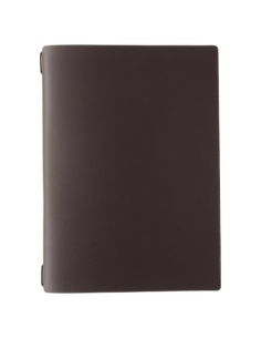 Porta Menu A4 (23,2x31,8 cm) senza etichetta cornicetta (4 facciate) elastico nero PORTOFINO MARRONE