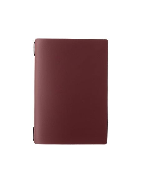 Porta Menu A5 (16,5x23,1 cm) stampa bassorilievo solo elastico nero PORTOFINO BORDEAUX