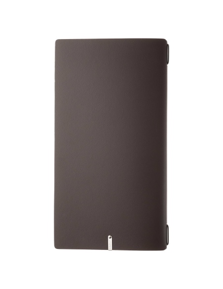 Porta Menu A4 SLIM (17,4x31,8 cm) stampa bassorilievo solo elastico nero PORTOFINO MARRONE