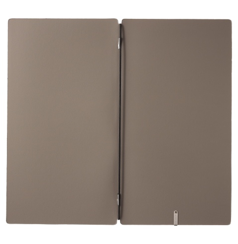 Porta Menu A4 SLIM (17,4x31,8 cm) stampa bassorilievo solo elastico nero PORTOFINO TORTORA