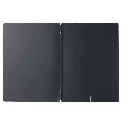 Porta Menu A4 (23,2x31,8 cm) stampa bassorilievo solo elastico nero PORTOFINO BLU