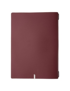 Porta Menu A4 (23,2x31,8 cm) stampa bassorilievo solo elastico nero PORTOFINO BORDEAUX 2