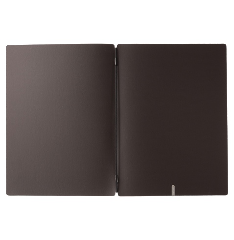 Porta Menu A4 (23,2x31,8 cm) stampa bassorilievo solo elastico nero PORTOFINO MARRONE