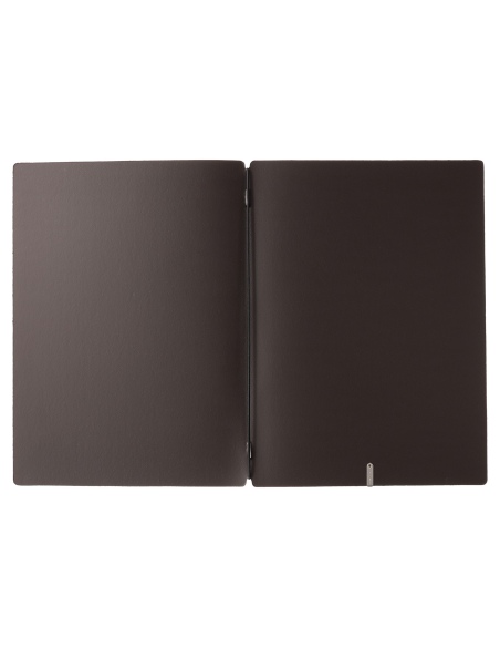 Porta Menu A4 (23,2x31,8 cm) stampa bassorilievo solo elastico nero PORTOFINO MARRONE