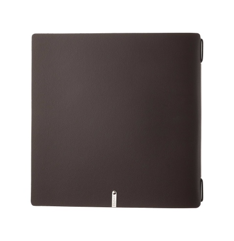 Porta Menu QUADRATO (23x23,1 cm) stampa bassorilievo solo elastico nero PORTOFINO MARRONE