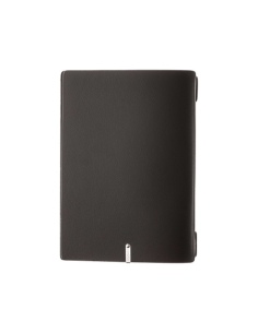 Porta Menu A5 (16,5x23,1 cm) stampa bassorilievo cornicetta (4 facciate) elastico nero PORTOFINO NERO 2