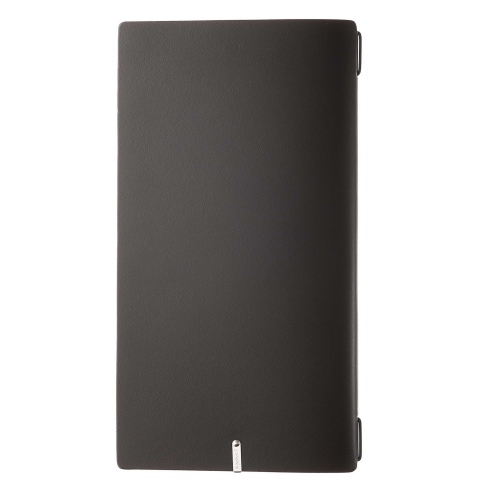 Porta Menu A4 SLIM (17,4x31,8 cm) stampa bassorilievo cornicetta (4 facciate) elastico nero PORTOFINO NERO