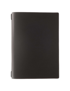 Porta Menu A4 (23,2x31,8 cm) stampa bassorilievo cornicetta (4 facciate) elastico nero PORTOFINO NERO