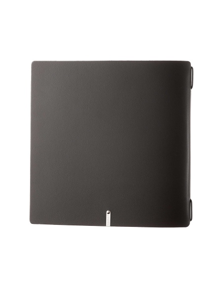 Porta Menu QUADRATO (23x23,1 cm) stampa bassorilievo cornicetta (4 facciate) elastico nero PORTOFINO NERO