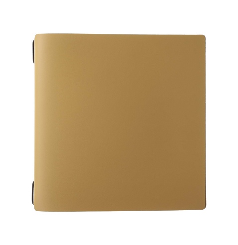 Porta Menu QUADRATO (23x23,1 cm) stampa bassorilievo cornicetta (4 facciate) elastico nero PORTOFINO OCRA