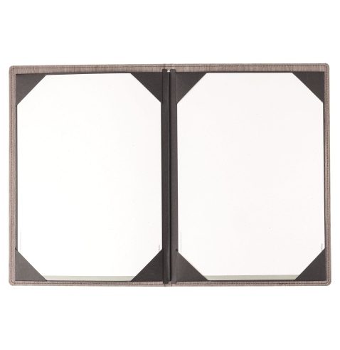 Porta Menu WOOD A4 (23,2x32 cm) - cornicetta (4 facciate) - senza scritta - colore NOCE