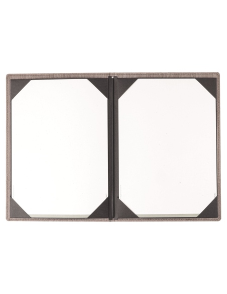 Porta Menu WOOD A4 (23,2x32 cm) - cornicetta (4 facciate) - senza scritta - colore NOCE
