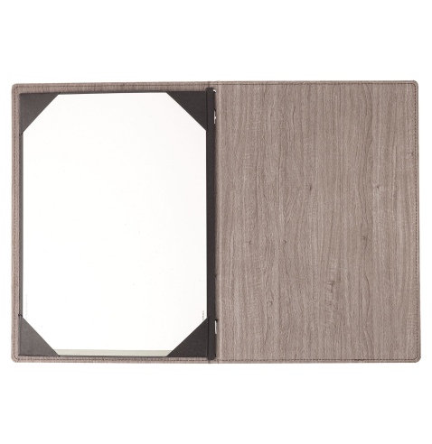 Porta Menu WOOD A4 (23,2x32 cm) - cornicetta (4 facciate) - senza scritta - colore NOCE