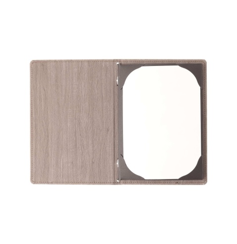 Porta Menu WOOD A5 (16,5x23,4 cm) - cornicetta (4 facciate) - senza scritta - colore NOCE